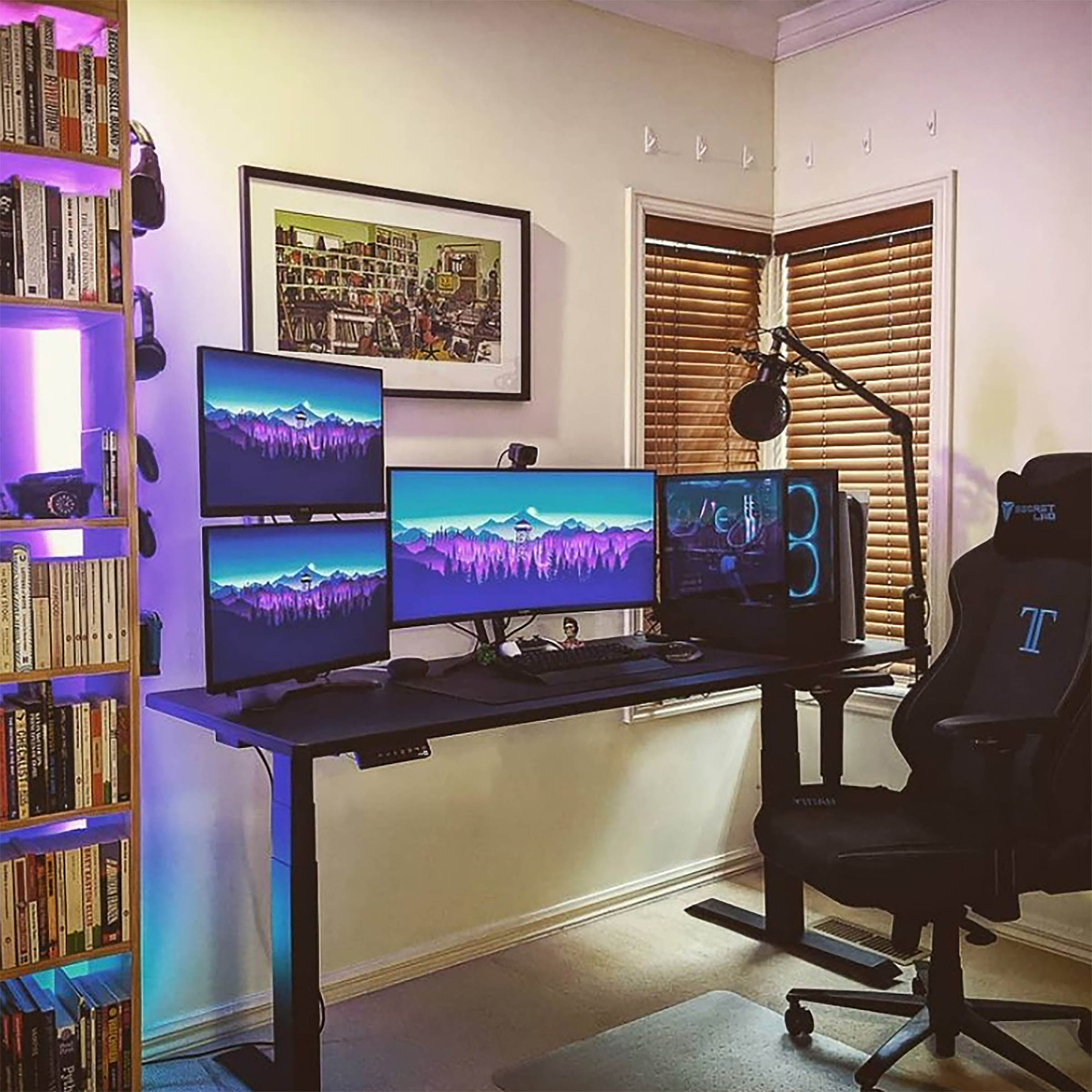 Arena Series Standing Desk with Black Top