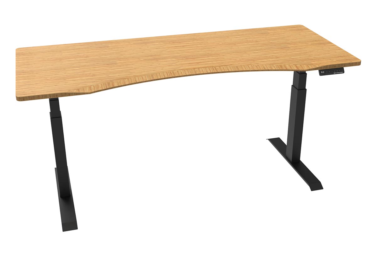 Stando Arena Bamboo Ergo Edge Sit Stand Desk