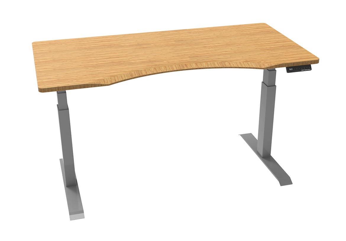 Stando Arena Bamboo Ergo Edge Sit Stand Desk