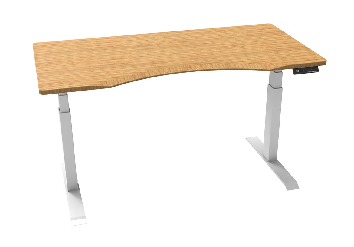 Stando Arena Bamboo Ergo Edge Sit Stand Desk