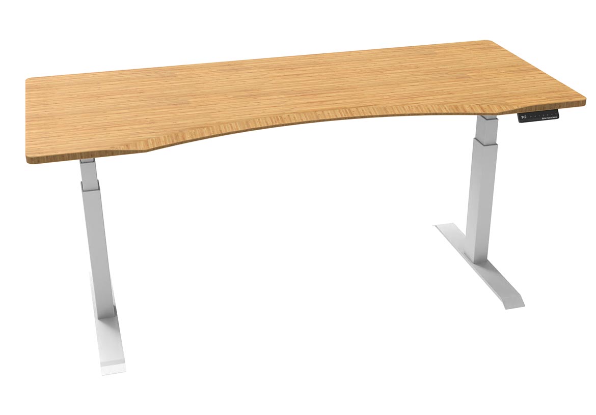 Stando Arena Bamboo Ergo Edge Sit Stand Desk