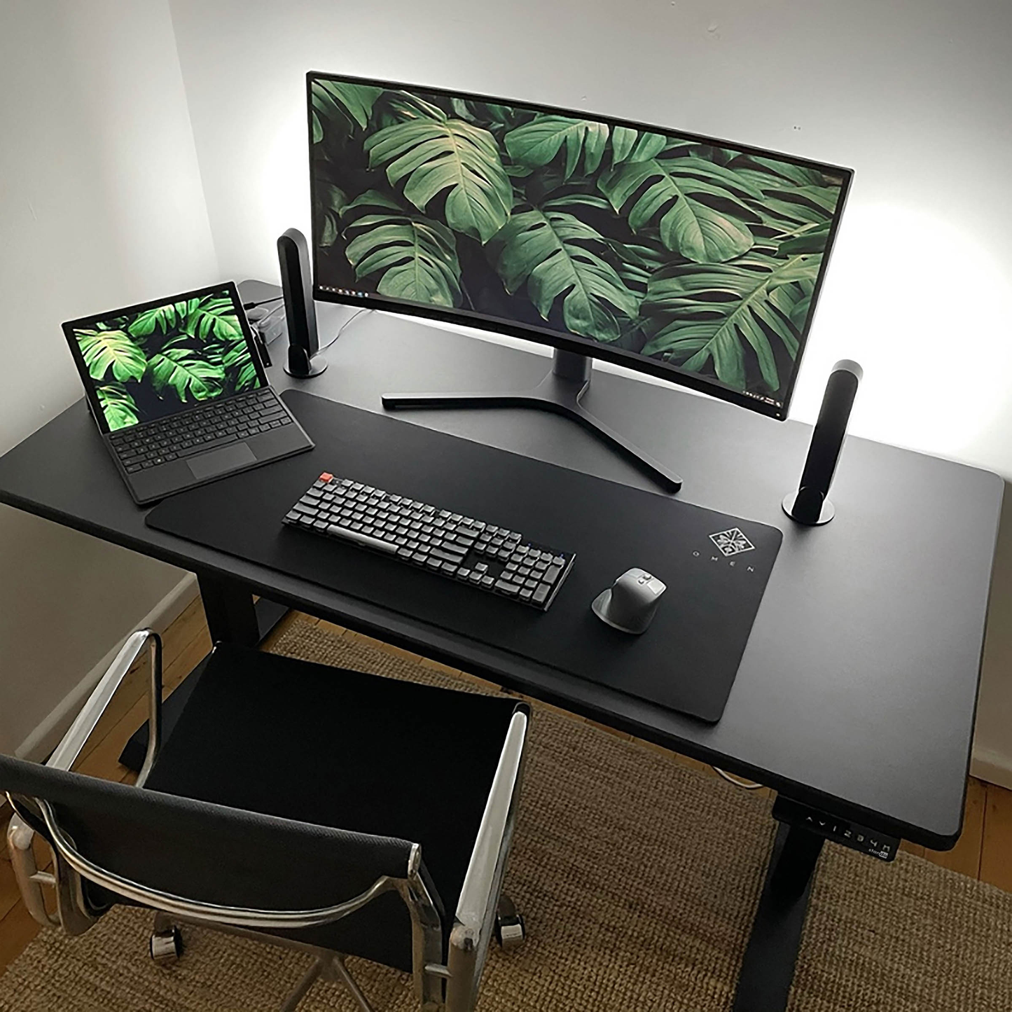 Arena Series Standing Desk with Black Top