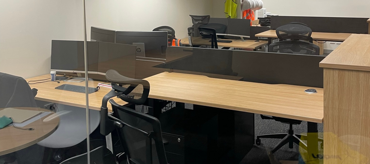 Back to back custom standing desks