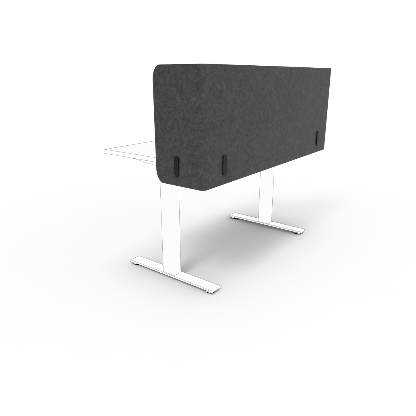 Wrap Around Desk Screen "Half Nook"