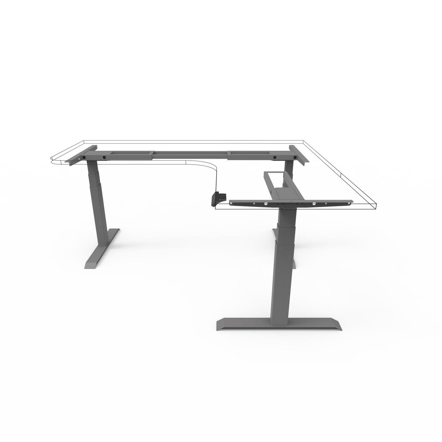 Summit Series Corner L-Shape Standing Desk Frame Kit