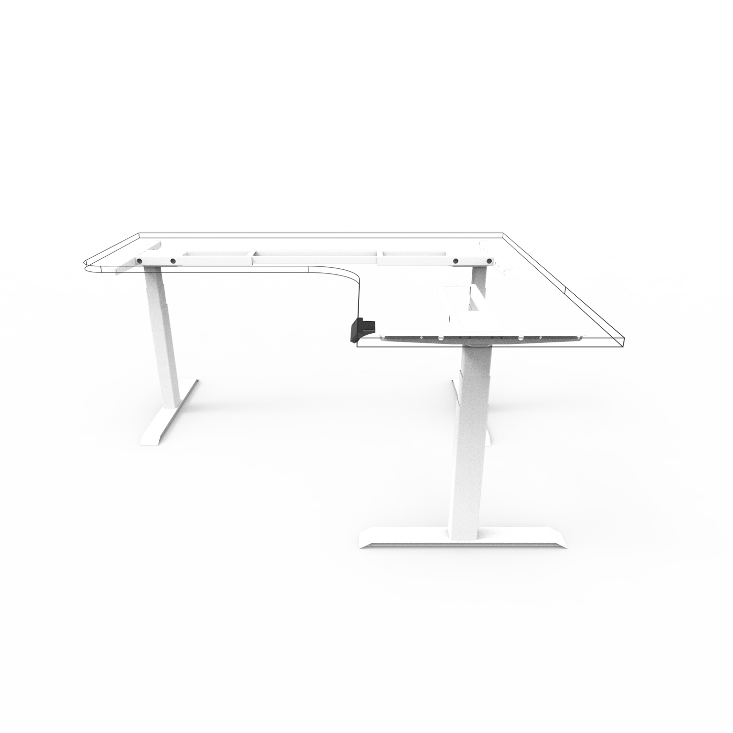 Summit Series Corner L-Shape Standing Desk Frame Kit