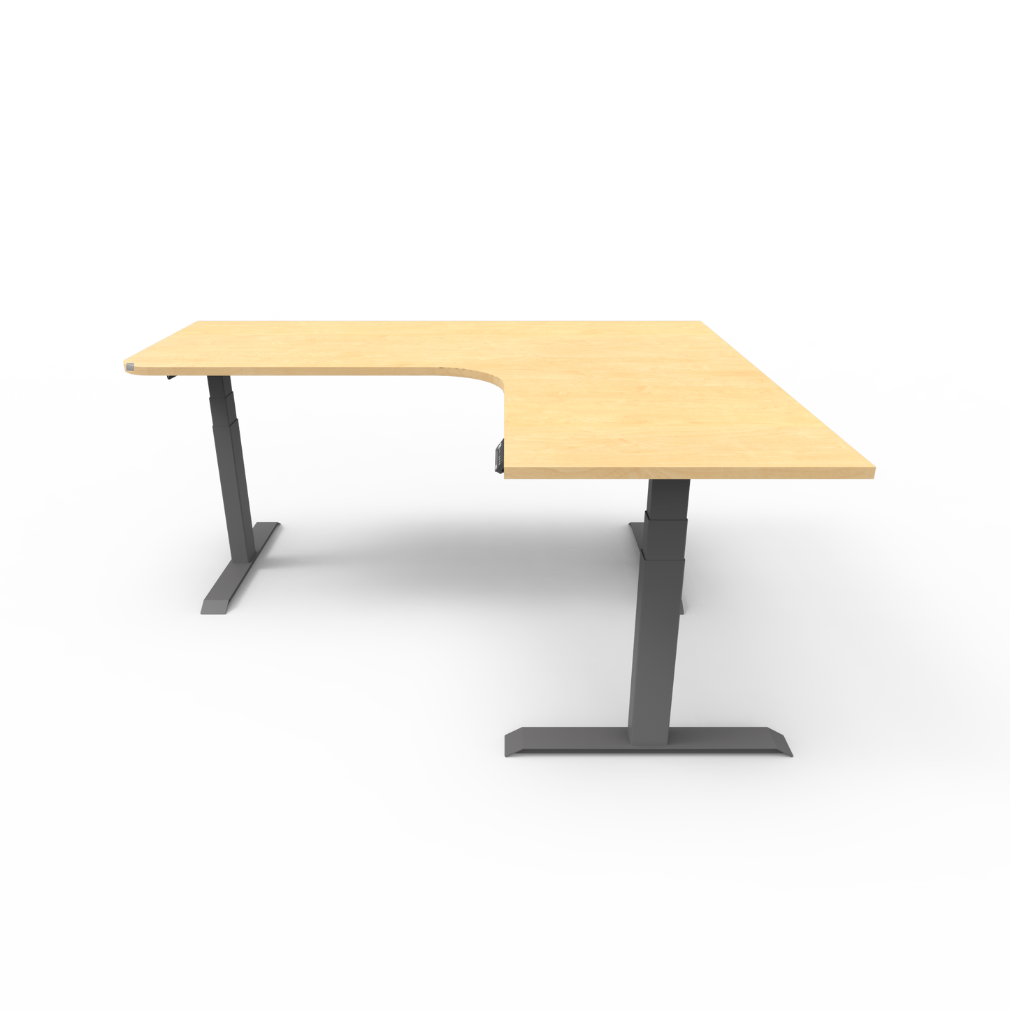 Summit Height Adjustable Corner Desk with Custom Melamine Desktop - Right Return
