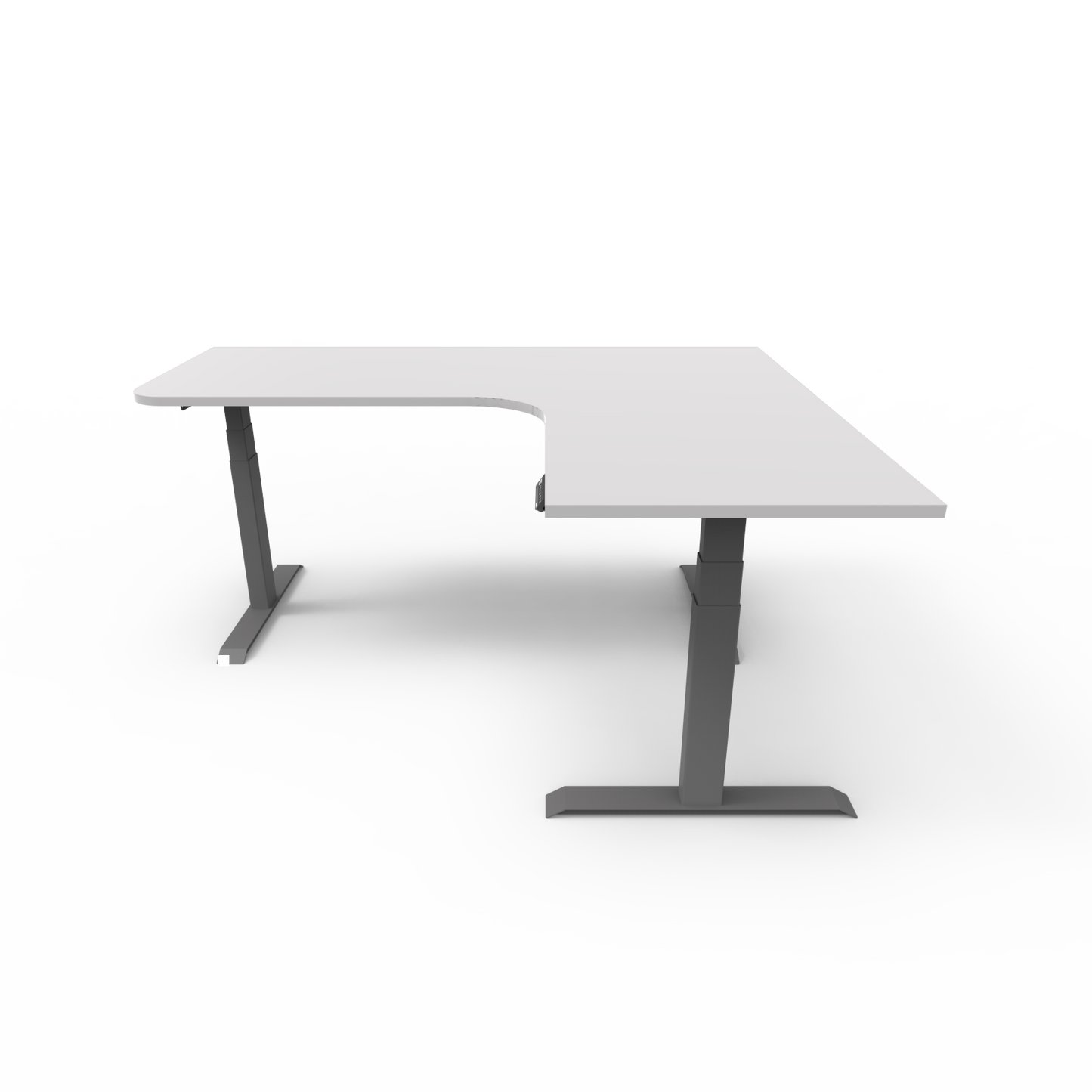 Summit Height Adjustable Corner Desk with Custom Melamine Desktop - Right Return