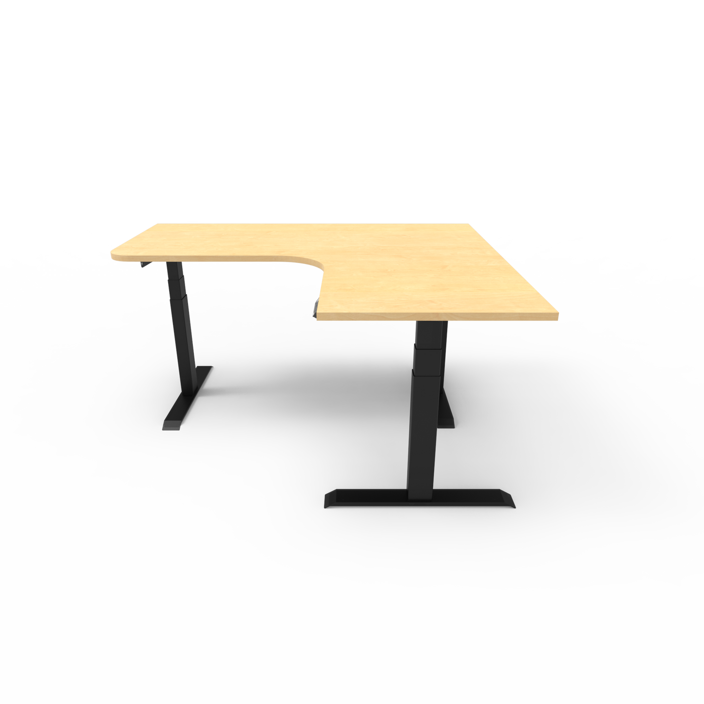 Summit Height Adjustable Corner Desk with Custom Melamine Desktop - Right Return