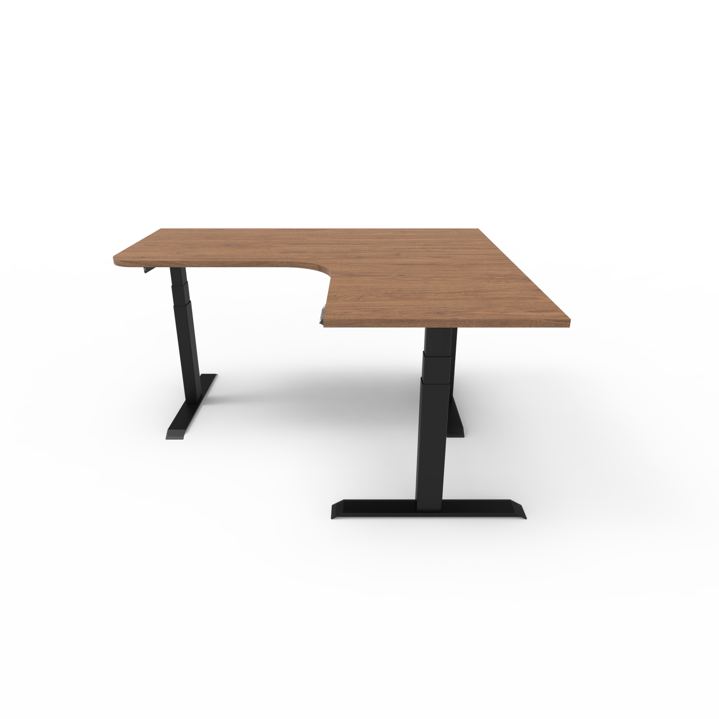 Summit Height Adjustable Corner Desk with Custom Melamine Desktop - Right Return