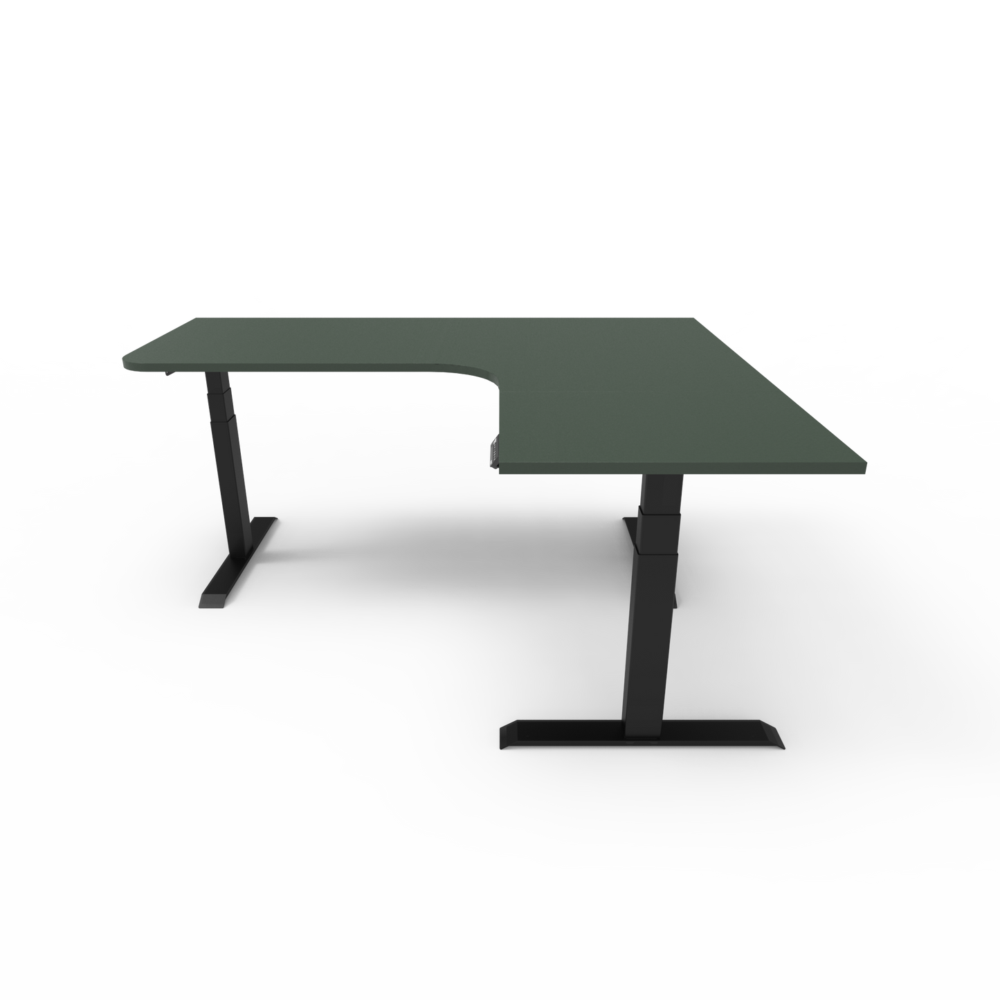 Summit Height Adjustable Corner Desk with Custom Melamine Desktop - Right Return