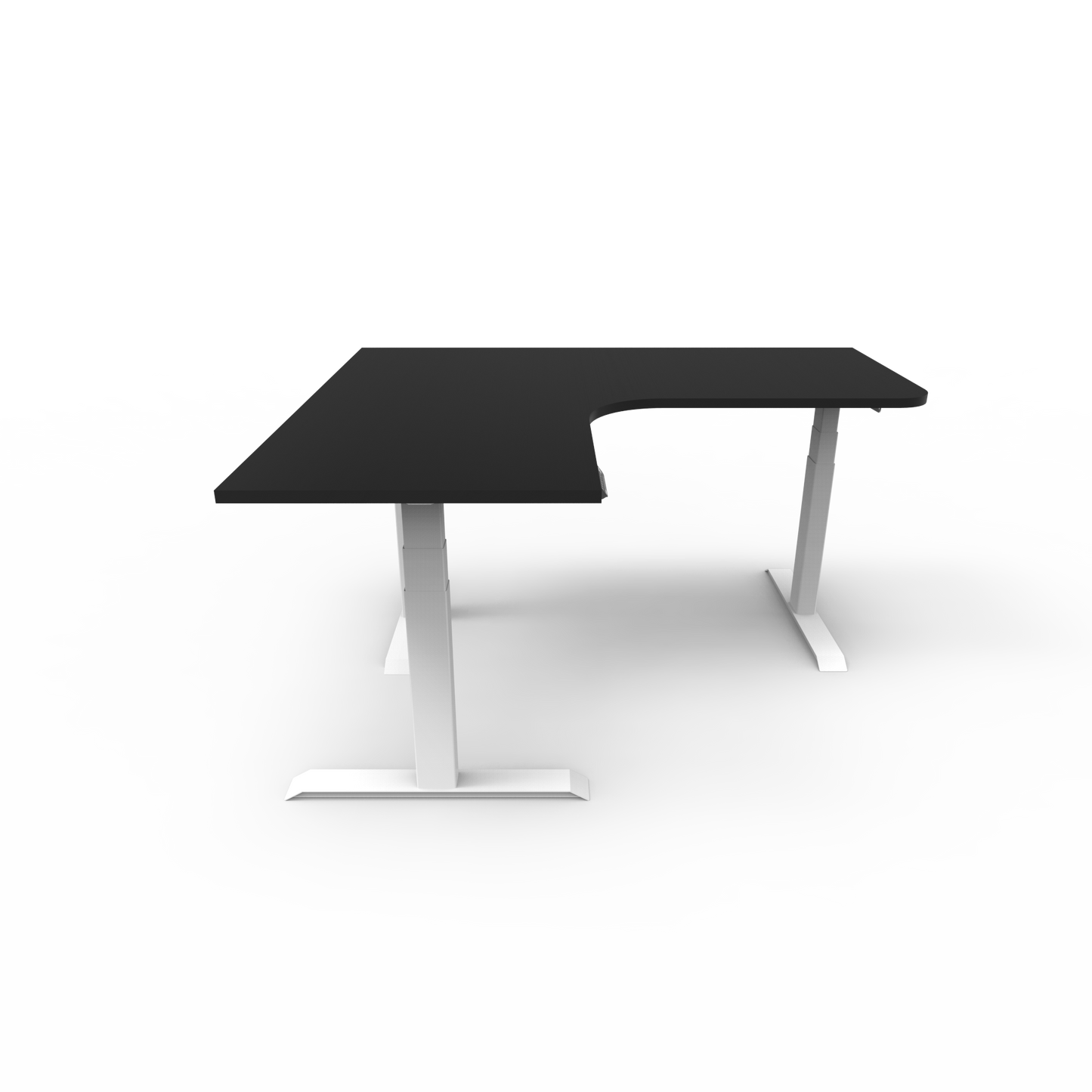 Summit Height Adjustable Corner Desk with Custom Melamine Desktop - Left Return