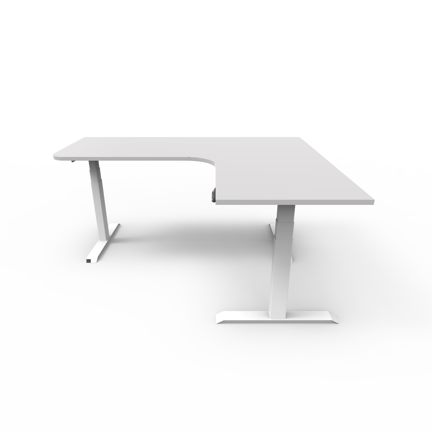 Summit Height Adjustable Corner Desk with Custom Melamine Desktop - Right Return