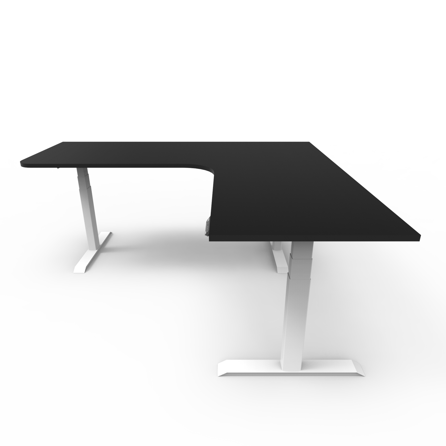 Summit Height Adjustable Corner Desk with Custom Melamine Desktop - Right Return