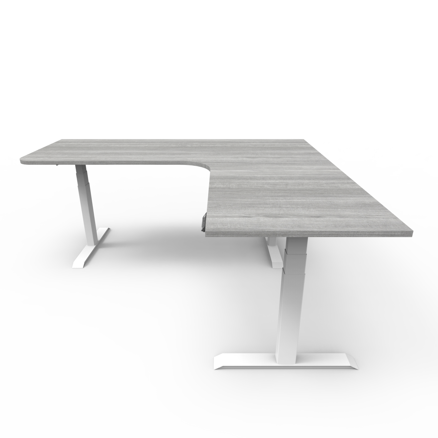 Summit Height Adjustable Corner Desk with Custom Melamine Desktop - Right Return