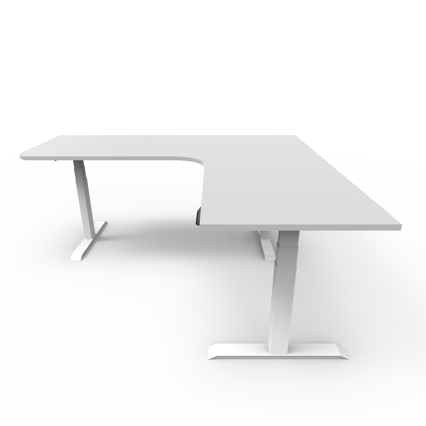 Summit Height Adjustable Corner Desk with Custom Melamine Desktop - Right Return