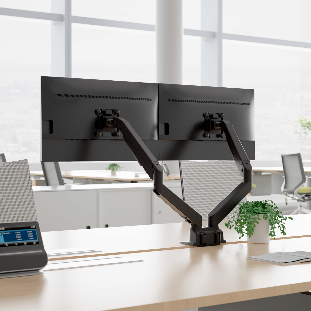 The Pulse Bamboo 1800w Sit Stand Desk Straight to Business Set