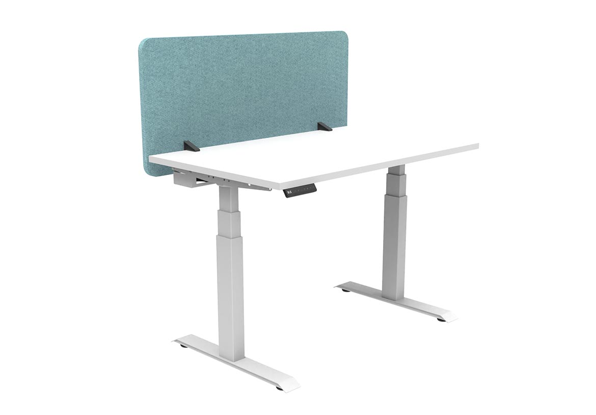 Light Blue Acoustic Desk Partition