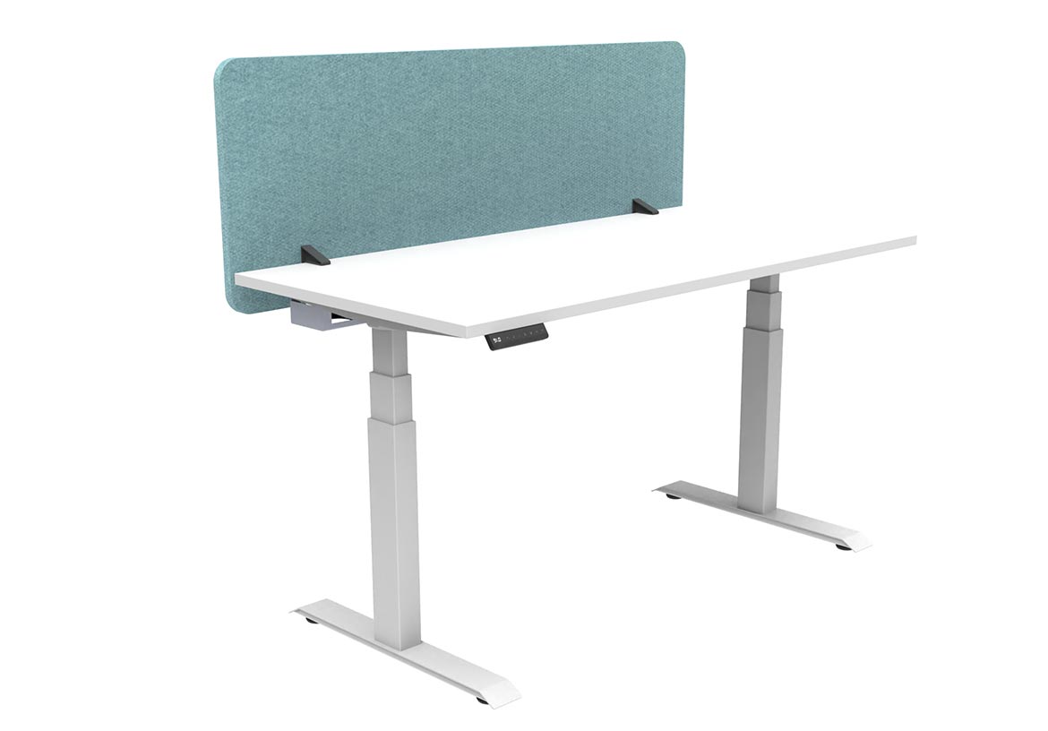 Light Blue Acoustic Desk Partition