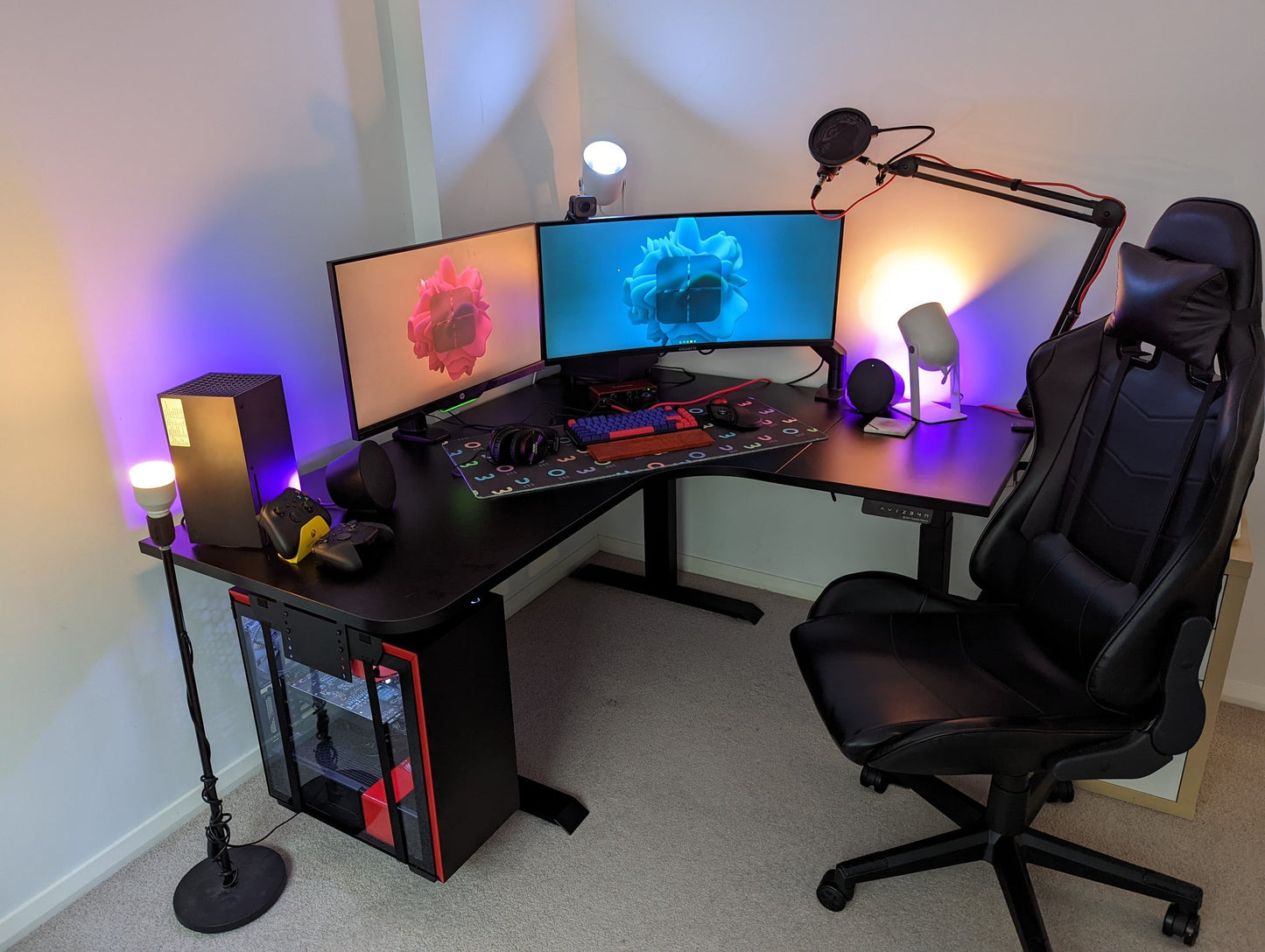 Summit Custom Melamine Corner Standing Desk (On Sale)