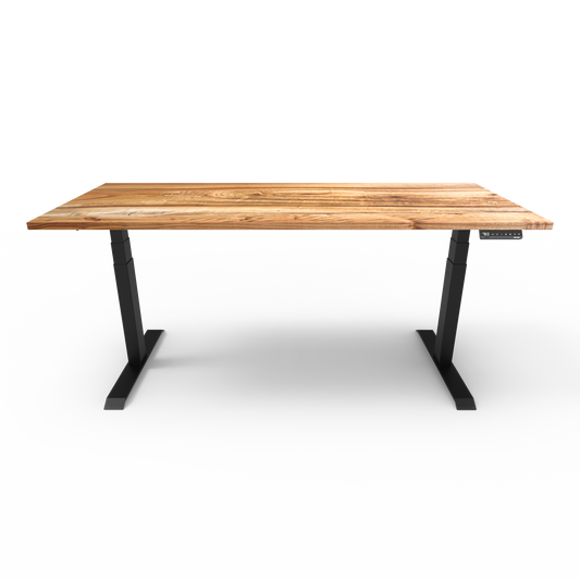 Stando Arena Custom Hardwood Sit Stand Desk