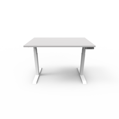 Arena Series White Melamine Sit Stand Desk