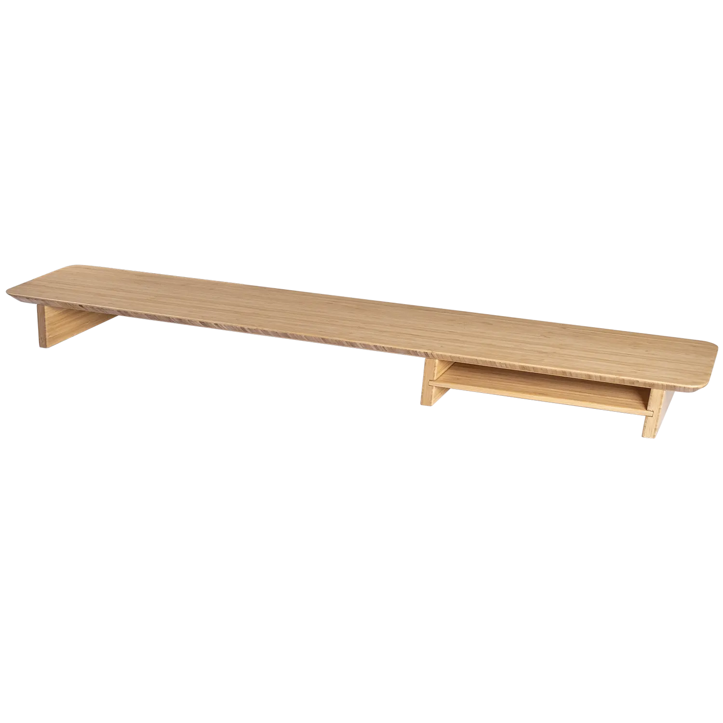 Bamboo Desk Riser With Shelf