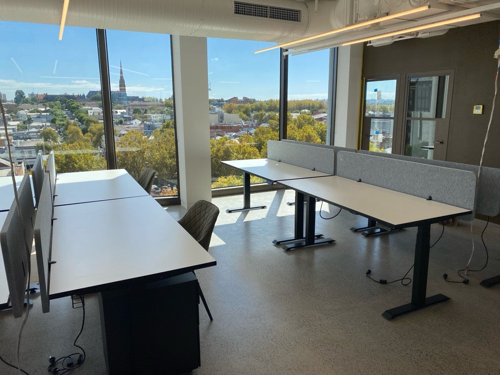 Light Grey Acoustic Desk Partition 1200mm