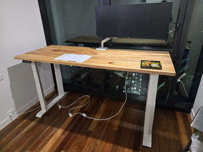 Stando Heavy Duty Standing Desk with Custom Timber Desk Top