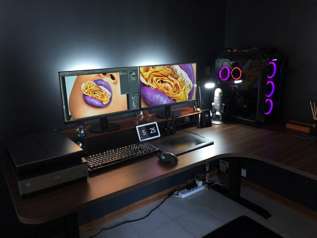 Summit Custom Melamine Corner Standing Desk (On Sale)