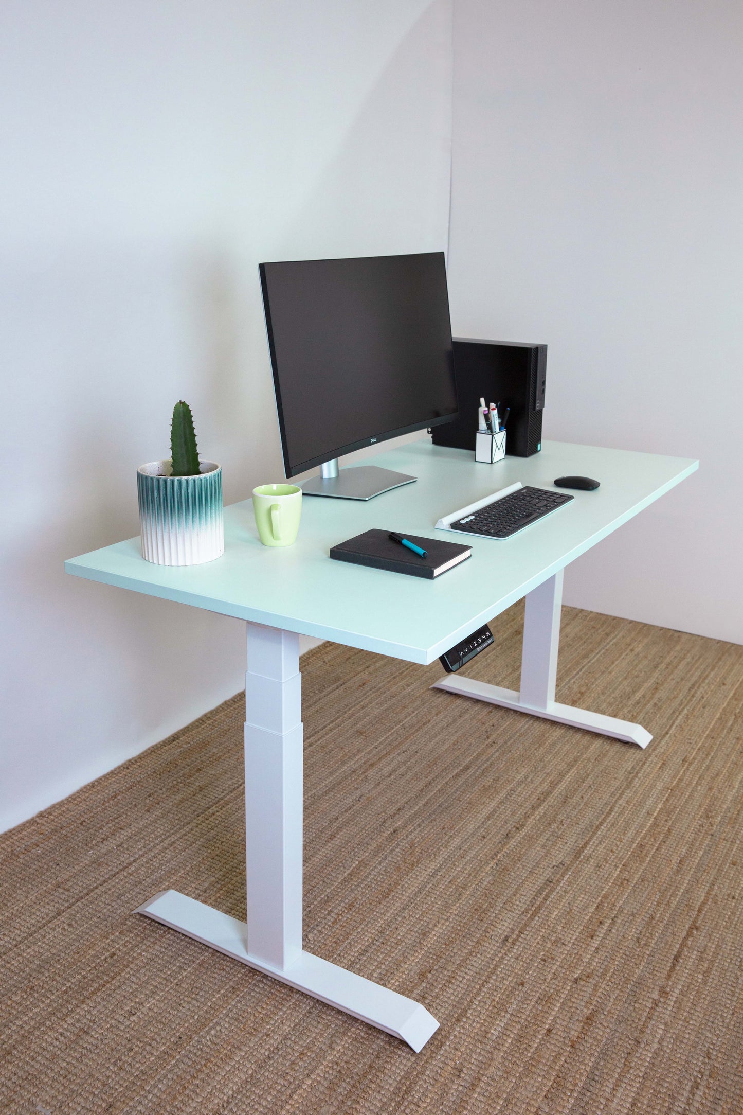 Clearance Stando Arena Melamine Standing Desk - Aquamarine