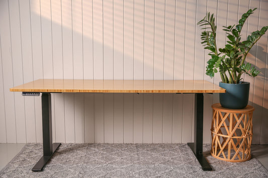 The Pulse Bamboo 1800w Sit Stand Desk Straight to Business Set