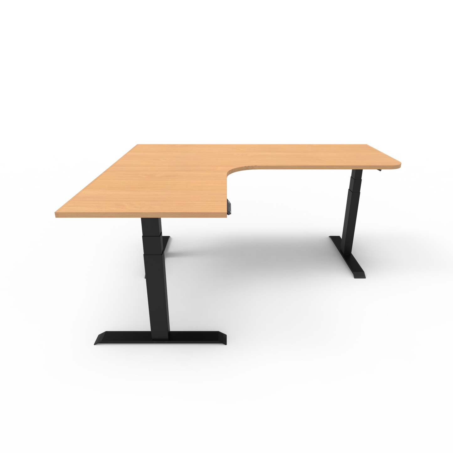 Summit Height Adjustable Corner Desk with Custom Melamine Desktop - Left Return