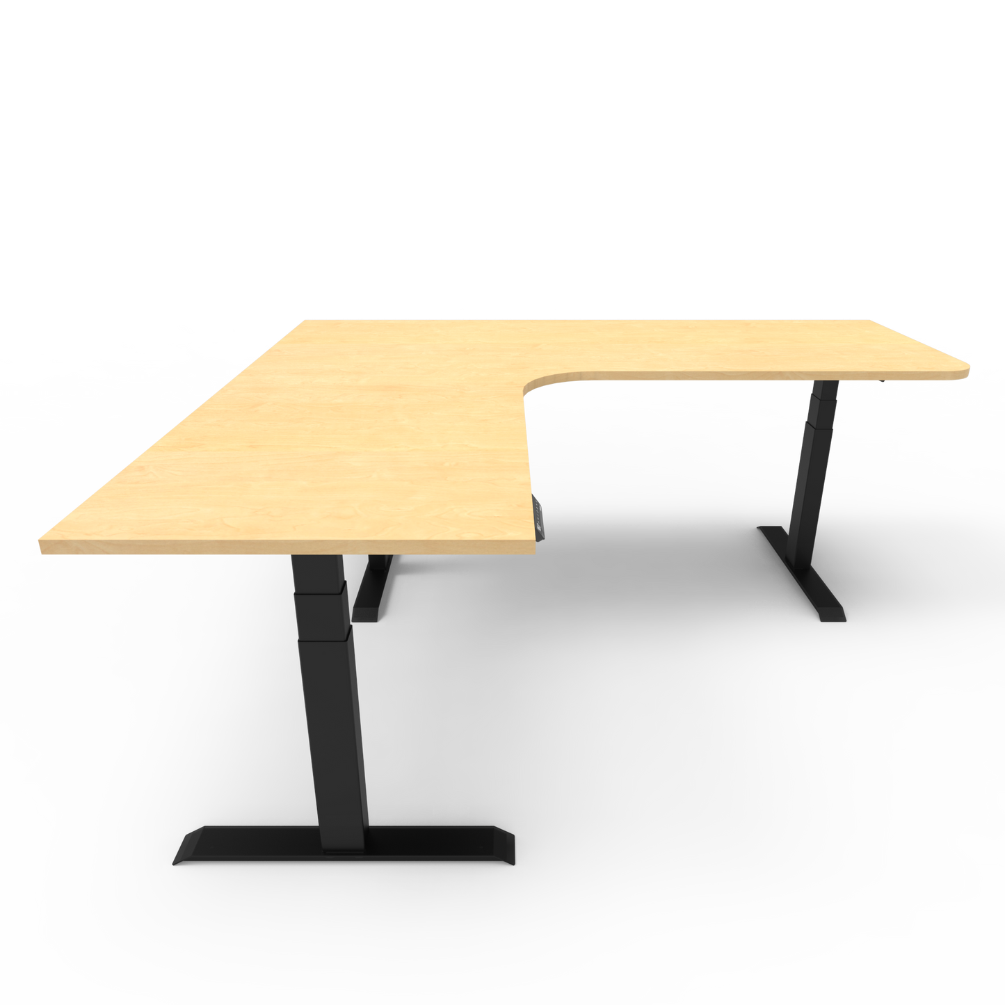 Summit Height Adjustable Corner Desk with Custom Melamine Desktop - Left Return