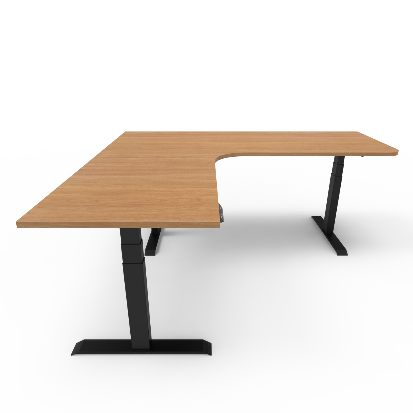 Summit Height Adjustable Corner Desk with Custom Melamine Desktop - Left Return