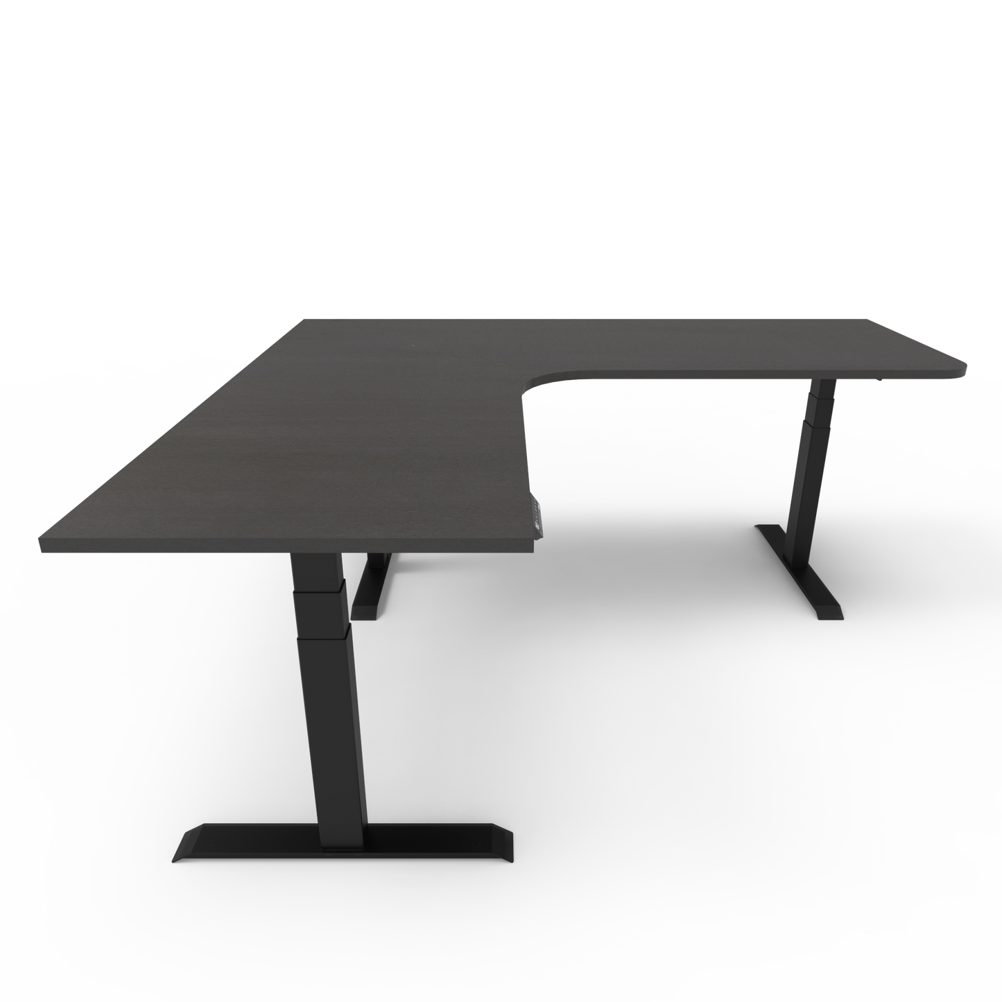 Summit Height Adjustable Corner Desk with Custom Melamine Desktop - Left Return