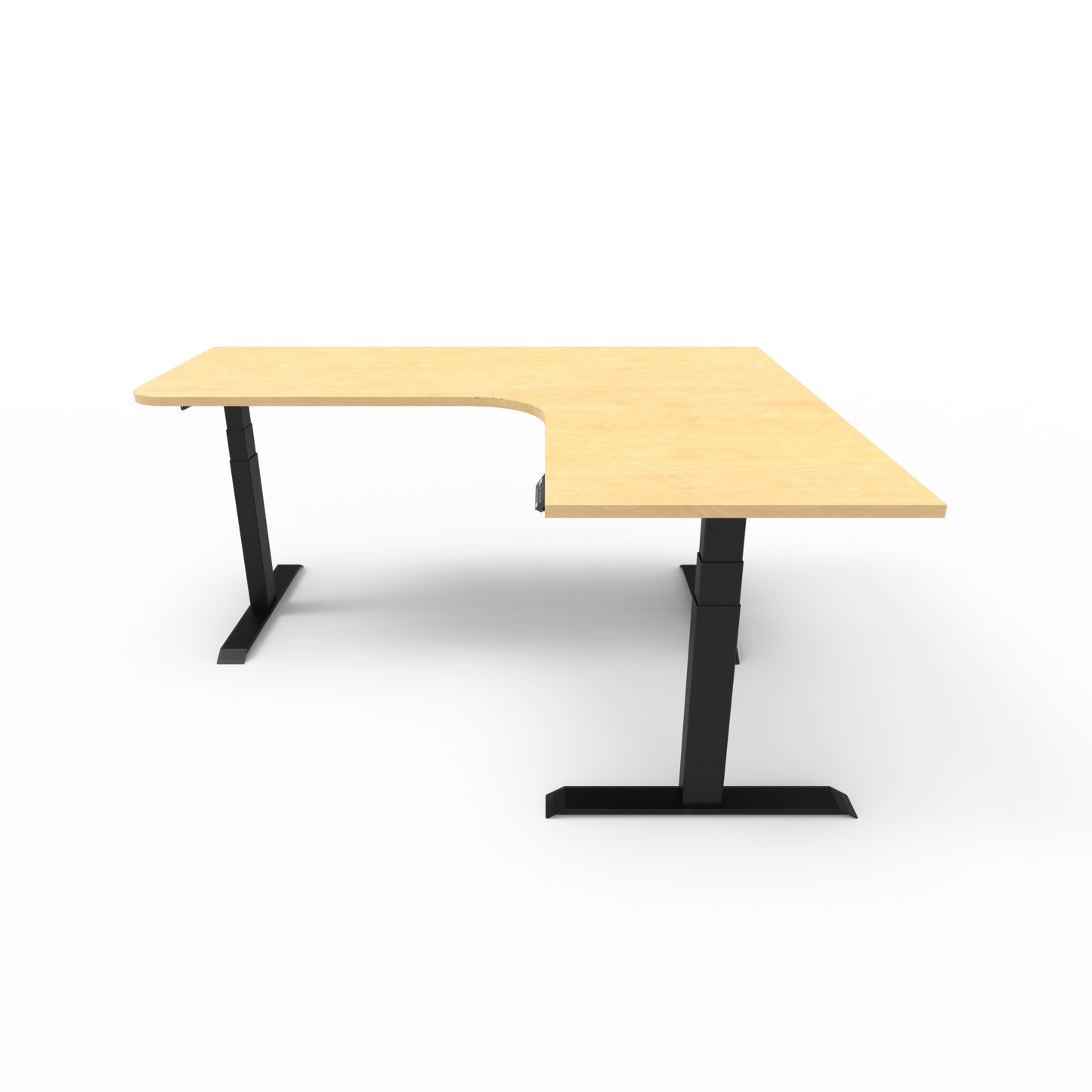 Summit Height Adjustable Corner Desk with Custom Melamine Desktop - Right Return