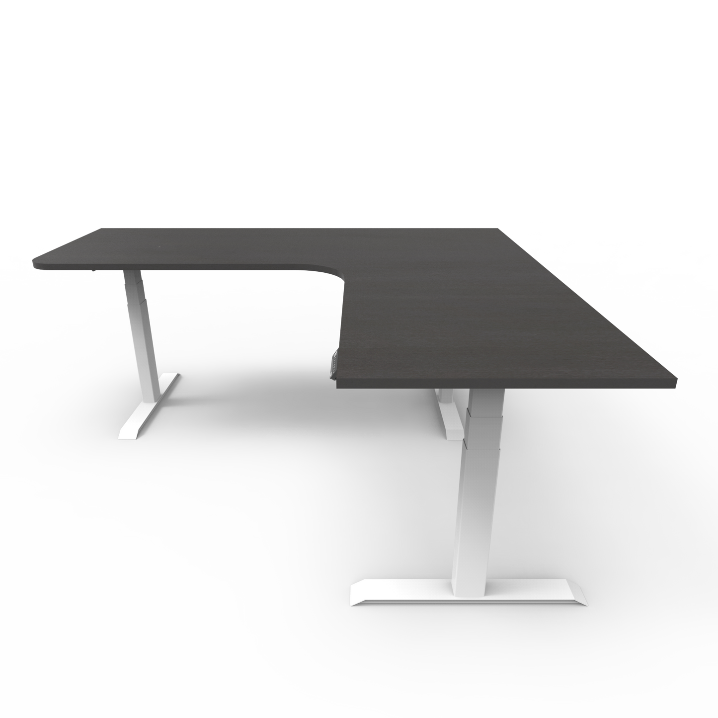 Summit Height Adjustable Corner Desk with Custom Melamine Desktop - Right Return