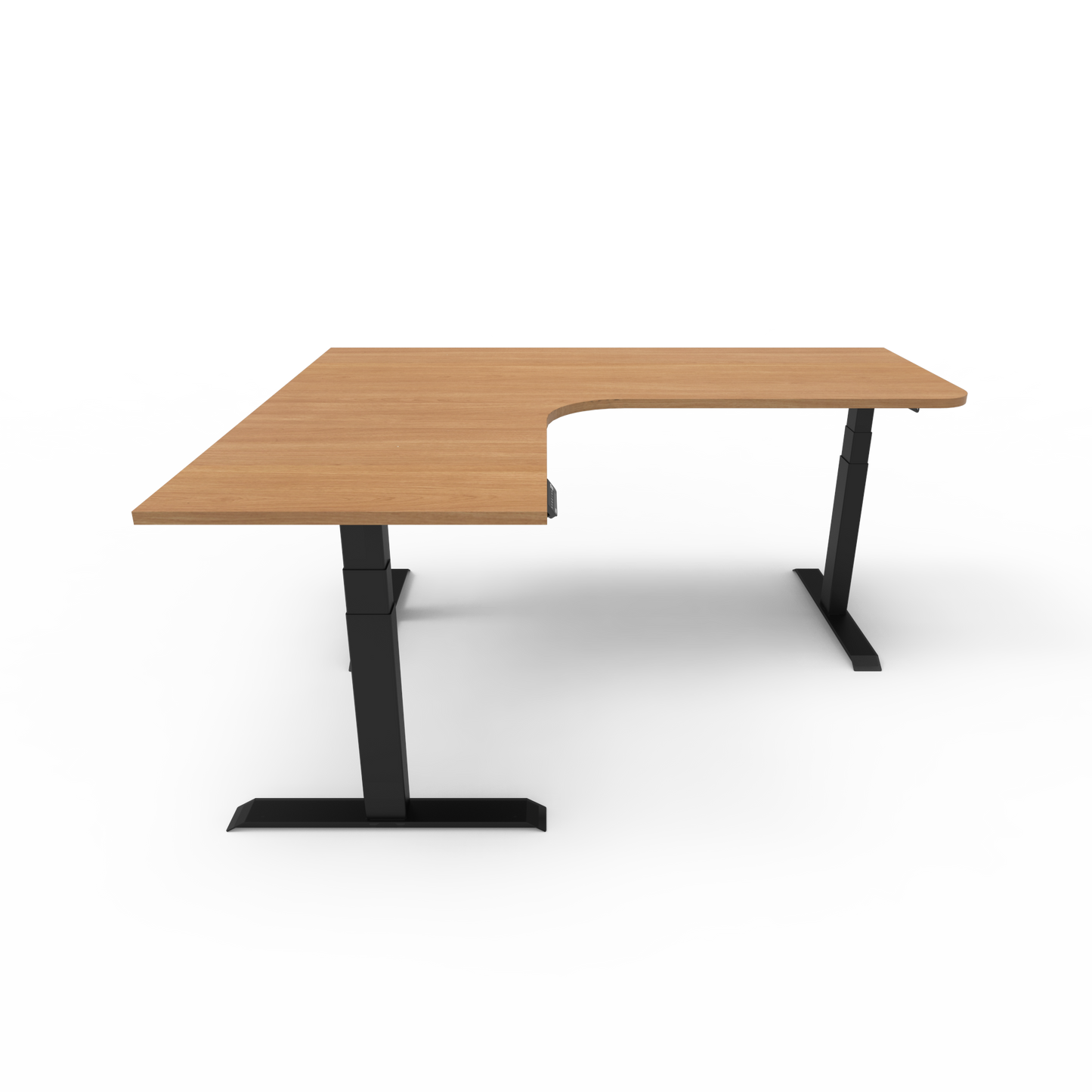 Summit Height Adjustable Corner Desk with Custom Melamine Desktop - Left Return