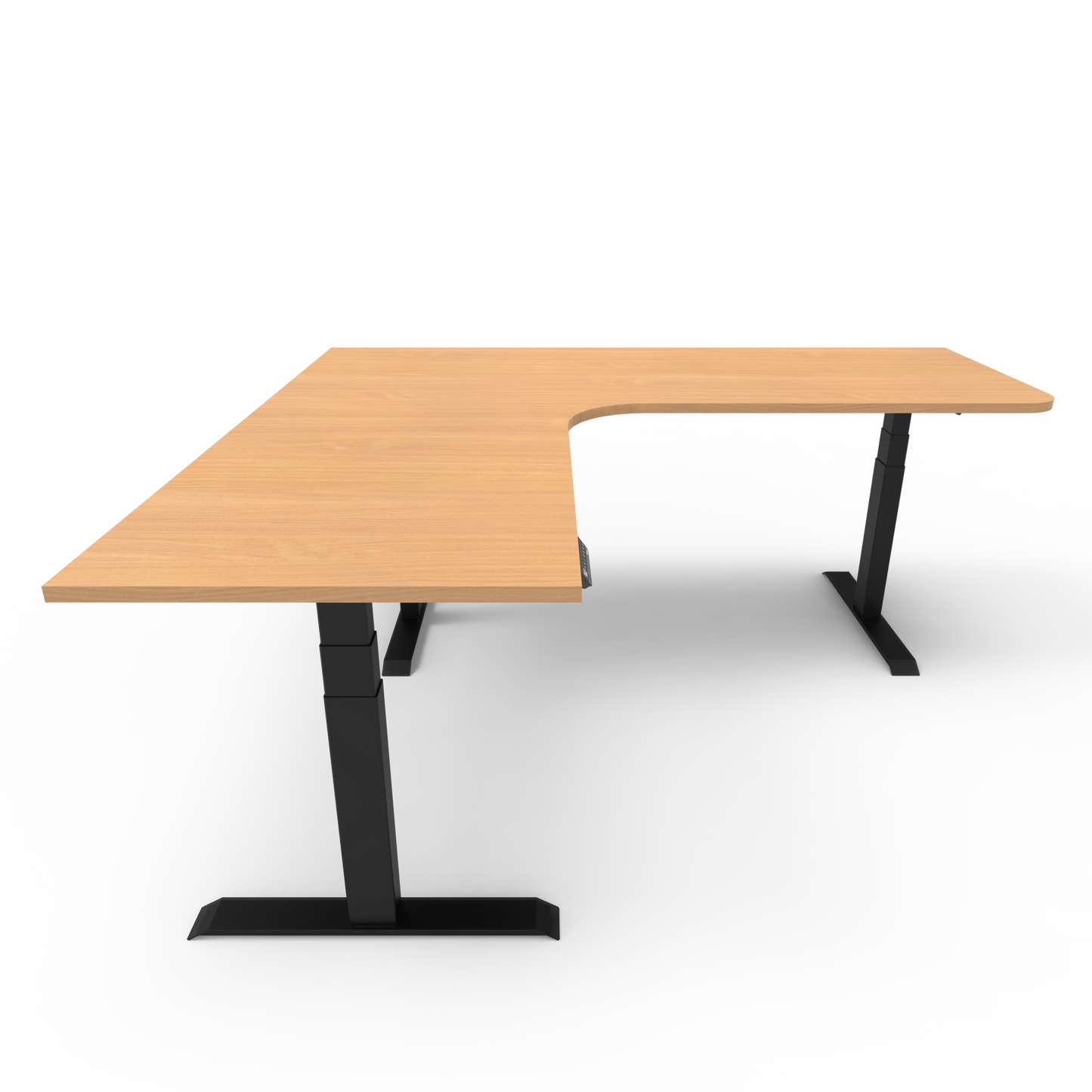 Summit Height Adjustable Corner Desk with Custom Melamine Desktop - Left Return