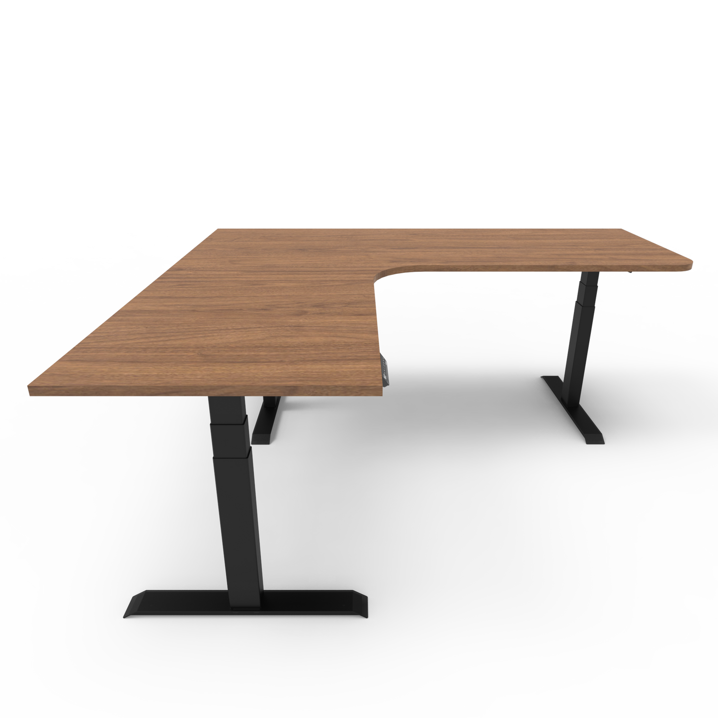 Summit Height Adjustable Corner Desk with Custom Melamine Desktop - Left Return