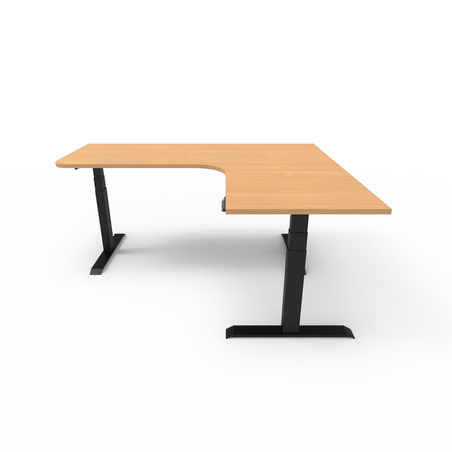 Summit Height Adjustable Corner Desk with Custom Melamine Desktop - Right Return