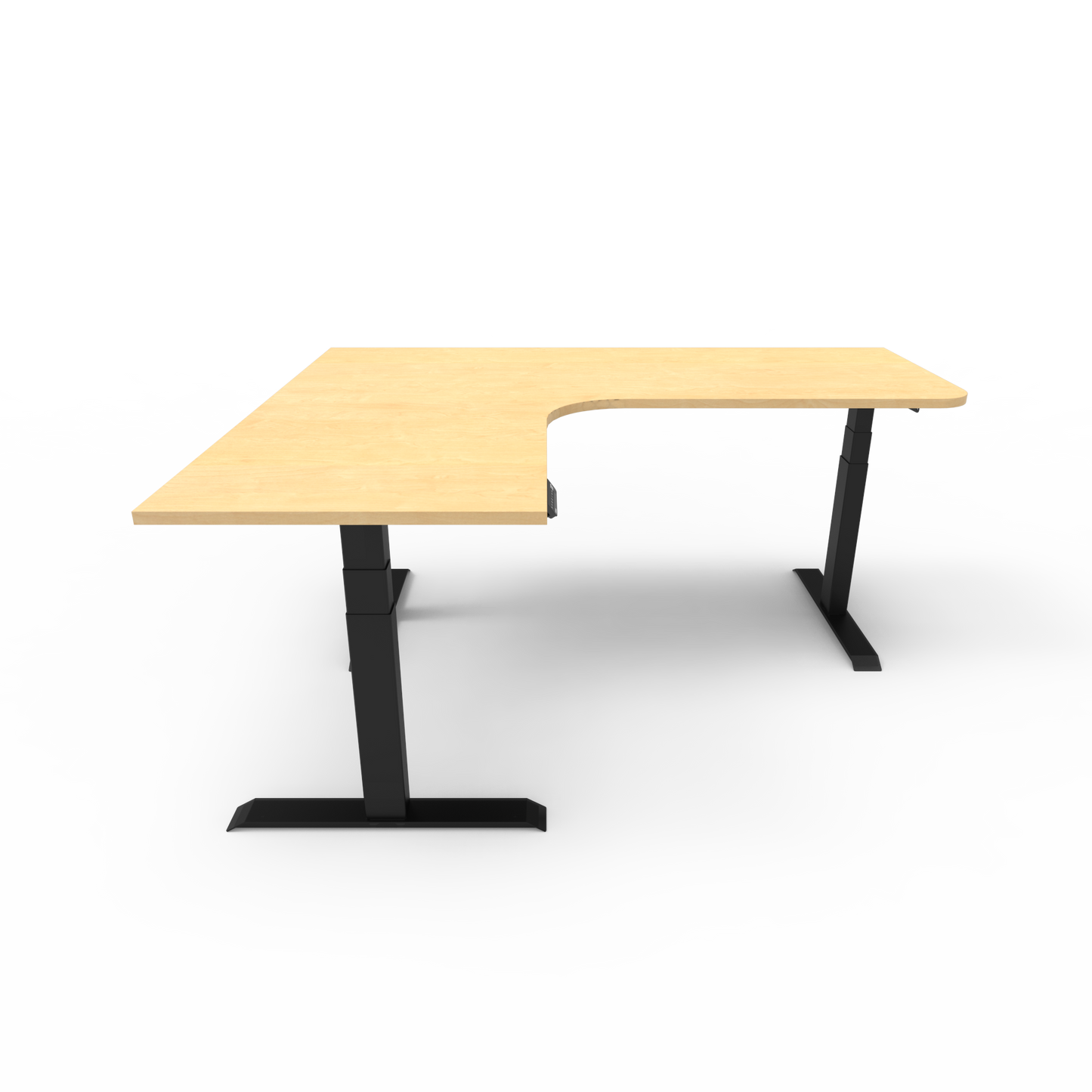 Summit Height Adjustable Corner Desk with Custom Melamine Desktop - Left Return