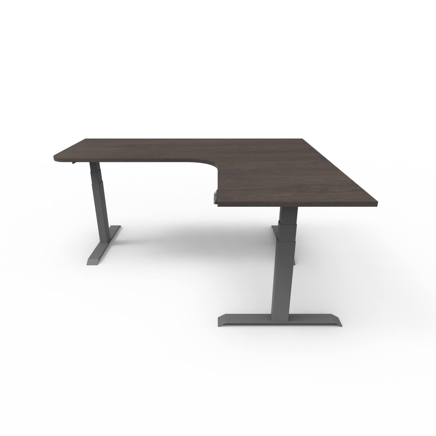 Summit Height Adjustable Corner Desk with Custom Melamine Desktop - Right Return