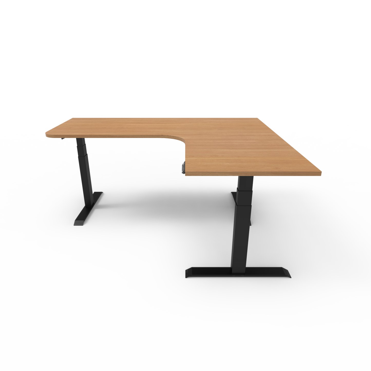 Summit Height Adjustable Corner Desk with Custom Melamine Desktop - Right Return