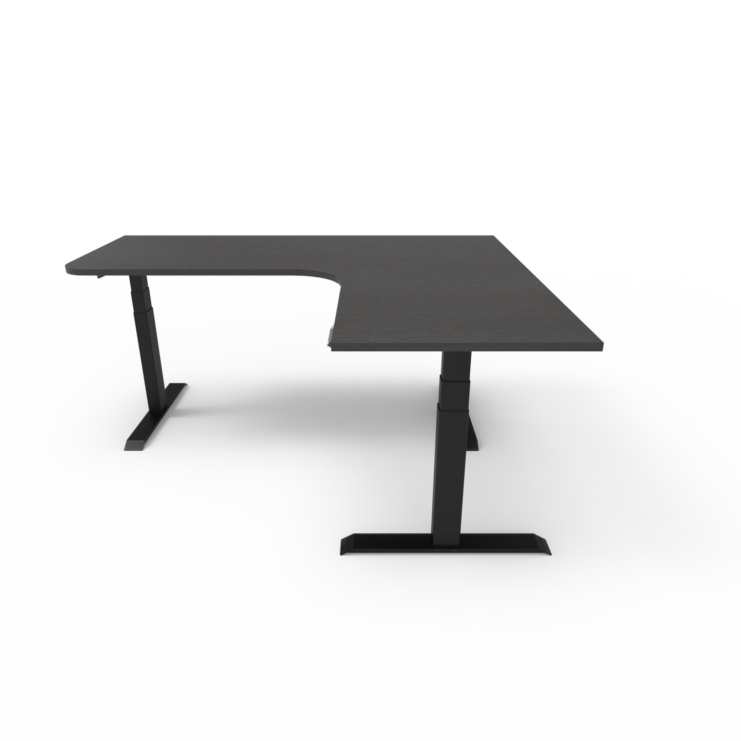Summit Height Adjustable Corner Desk with Custom Melamine Desktop - Right Return