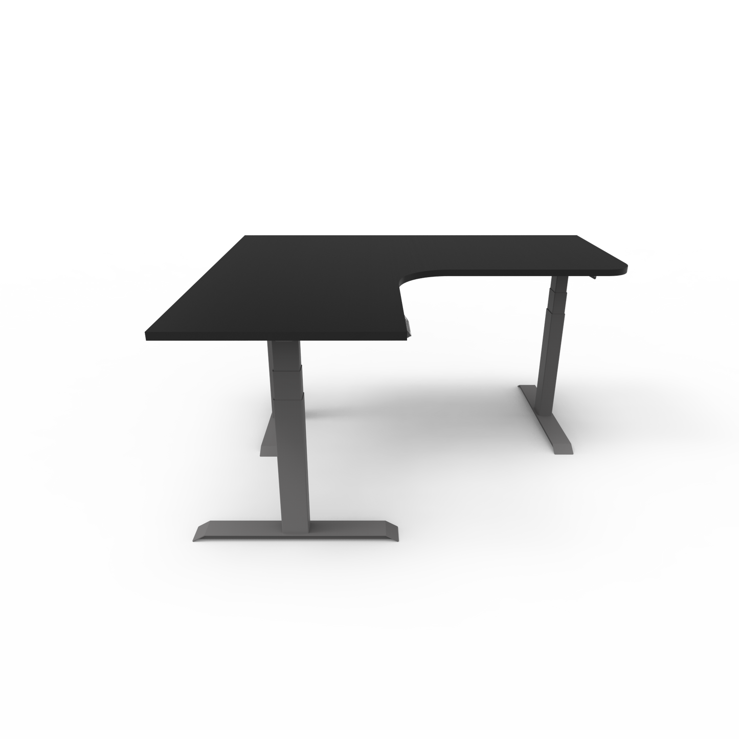 Summit Height Adjustable Corner Desk with Custom Melamine Desktop - Left Return