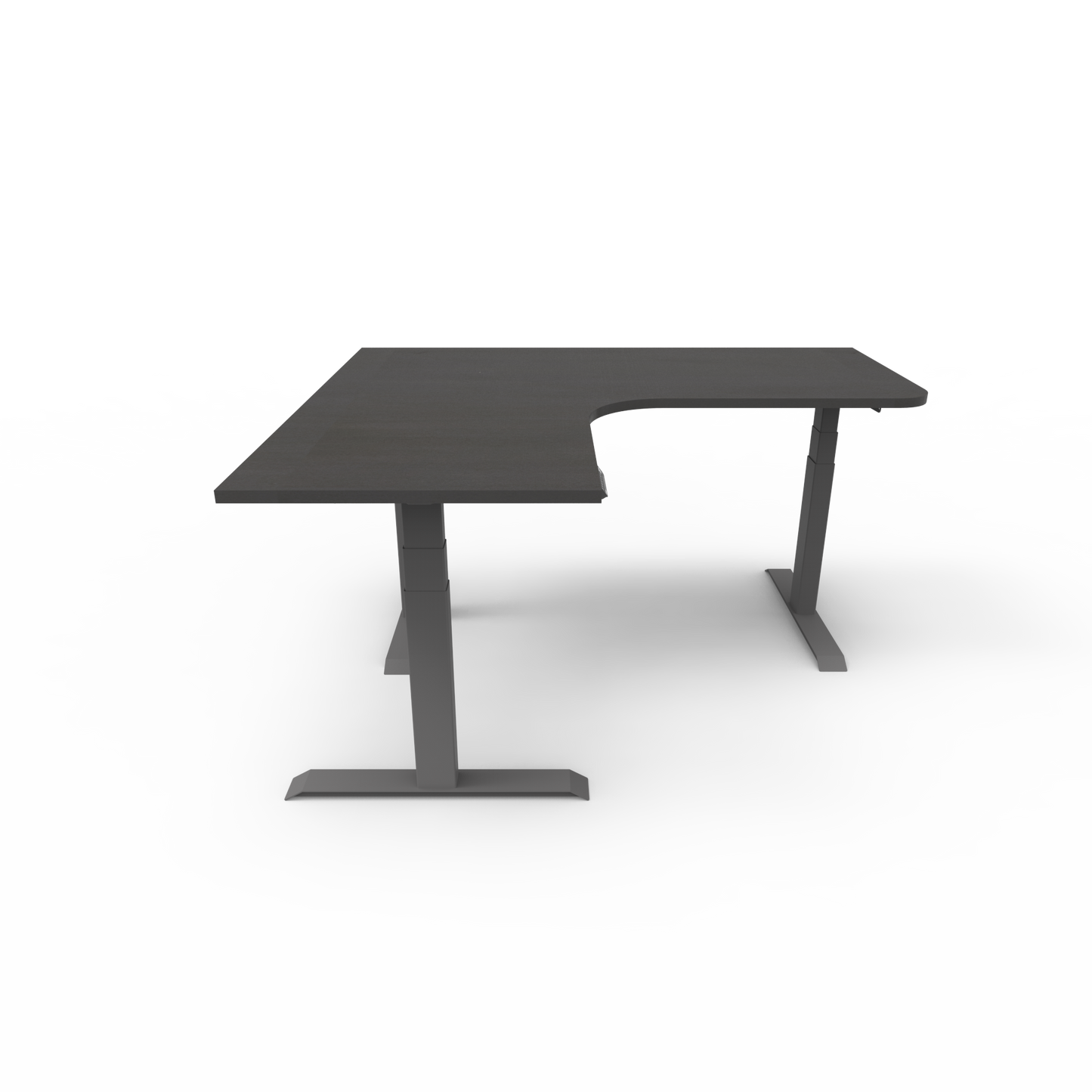 Summit Height Adjustable Corner Desk with Custom Melamine Desktop - Left Return