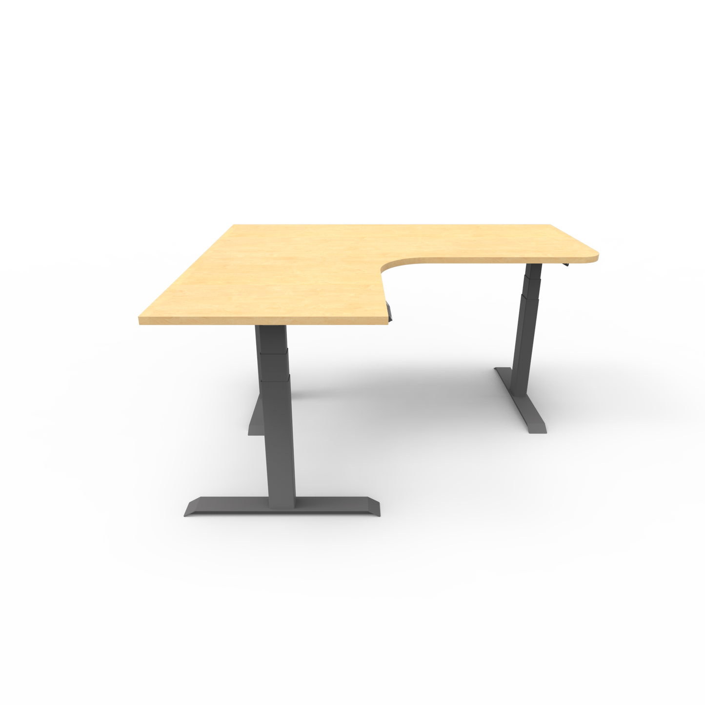 Summit Height Adjustable Corner Desk with Custom Melamine Desktop - Left Return
