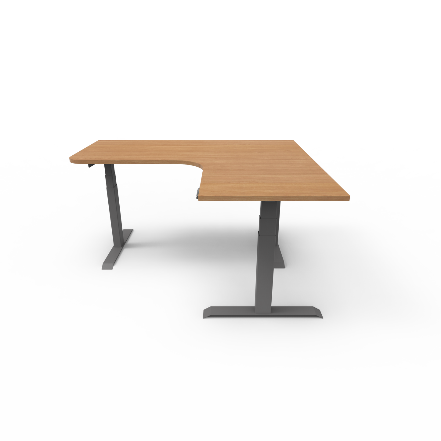 Summit Height Adjustable Corner Desk with Custom Melamine Desktop - Right Return